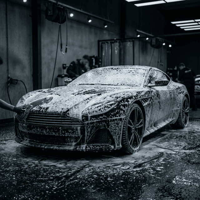 Henkilöauton käsinpesu